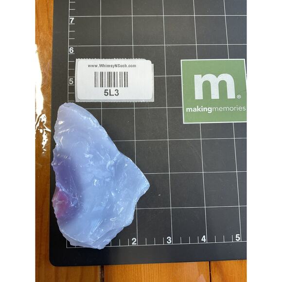 Lavender Pink Layered Art Glass Cullet Slag Glass #5L3 - Picture 6 of 6